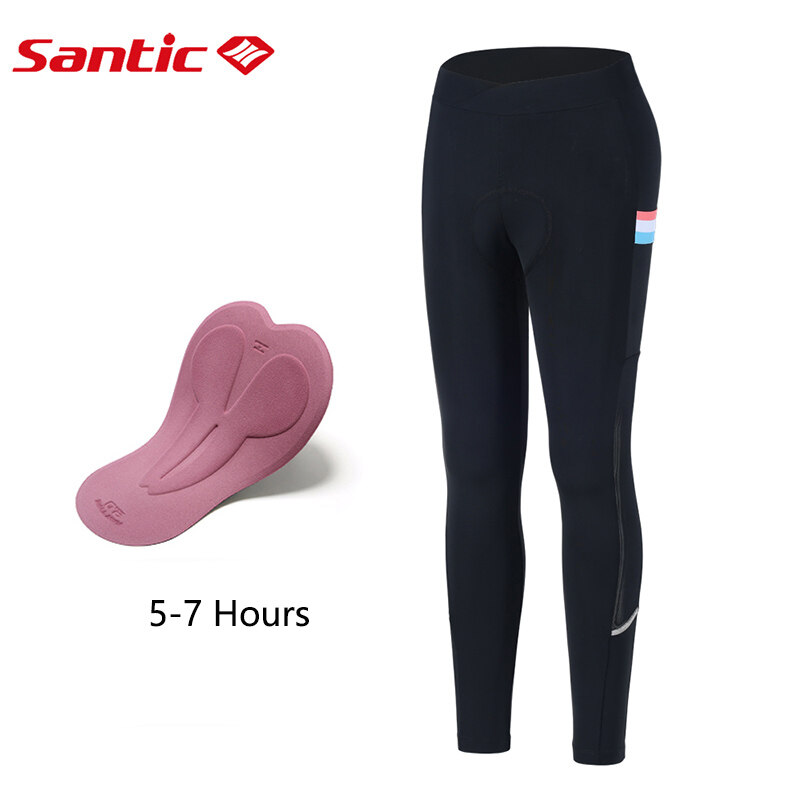 Santic Women Cycling Pants Road Bike Tight Professional 4D Padding Mesh Breathable Quick-dry Pocket L2C04142