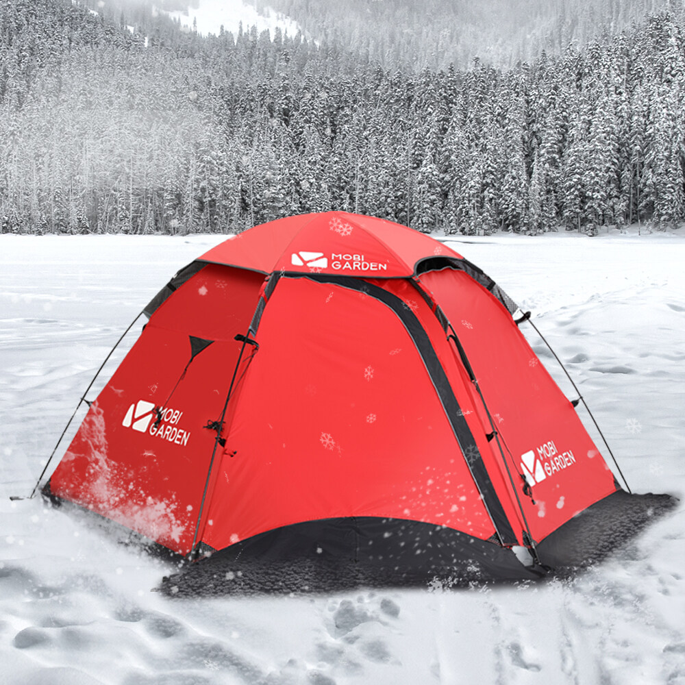 MOBI GARDEN Hiking Backpacking Tent High Mountain Anti-rainstorm Anti-snow Anti-storm Adventure · v50