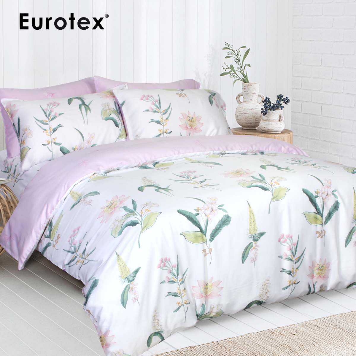 ชุดผ้าปูที่นอน/ปลอกหมอน Ertex Mod Living Thread Sount เส้นใย Tencel 84AA Endurra