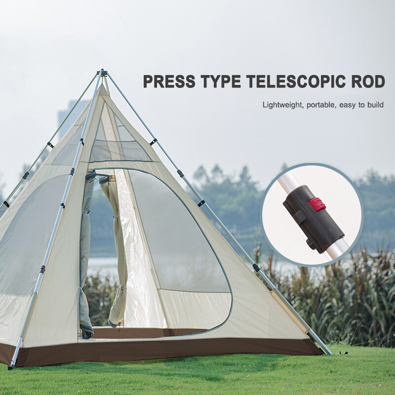 CAMEL CROWN Outdoor Exquisite Camping Tent Portable Folding Indian Pyramid Automatic Tent · v23