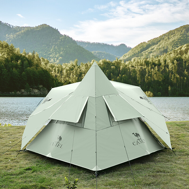 CAMEL CROWN Outdoor Exquisite Camping Tent Portable Folding Indian Pyramid Automatic Tent · v23