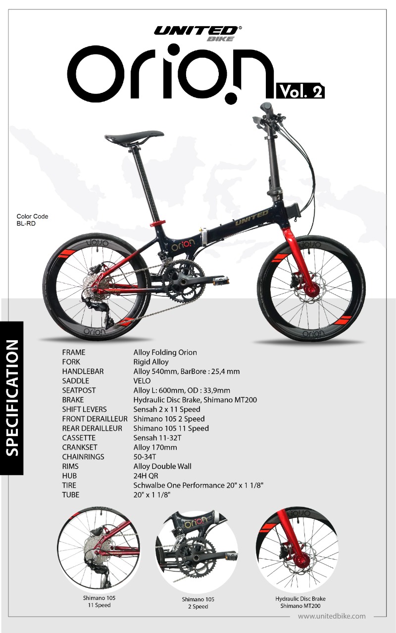 Orion by United Bike 20" Folding Bicycle 22 speed · v4