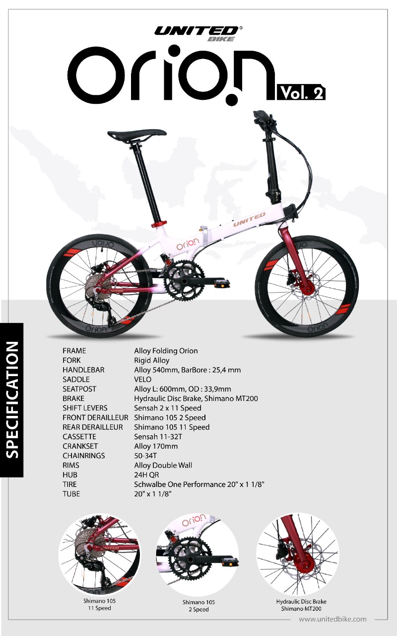 Orion by United Bike 20" Folding Bicycle 22 speed · v4