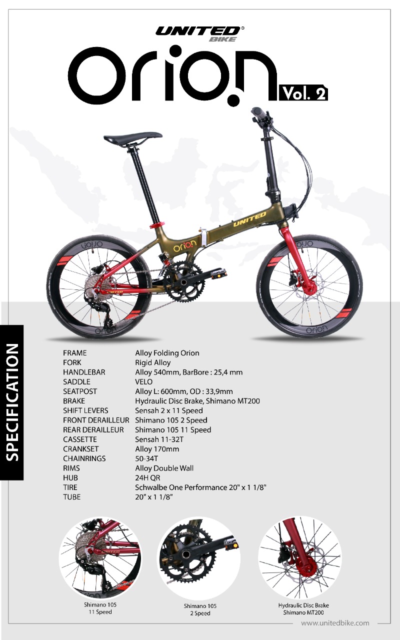 Orion by United Bike 20" Folding Bicycle 22 speed · v4