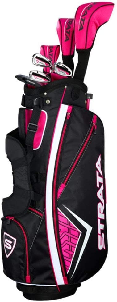 Callaway Women's Women Woman Woman's Female Strata Complete Right or Left Handed Hand Golf Club Driver Putter Chipper and Bag Set · v11