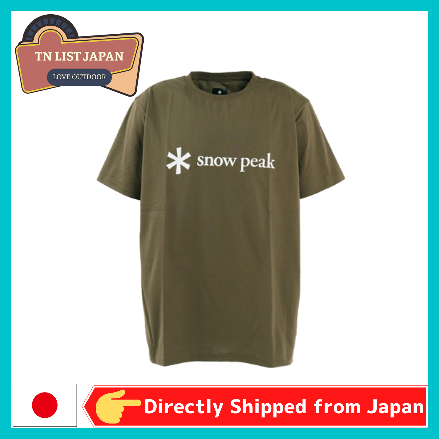 【Direct Shipping from Japan】Snow Peak L size Printed Logo Short-sleeved T-shirt SPS-TS-21SU00104KH, Apparel, Fashion, Top Japansese Outdoor brand, 【日本直邮】Snow Peak LogoT恤卡其色 SPS-TS-21SU00104KH，服装，时尚，日本顶级户外品牌