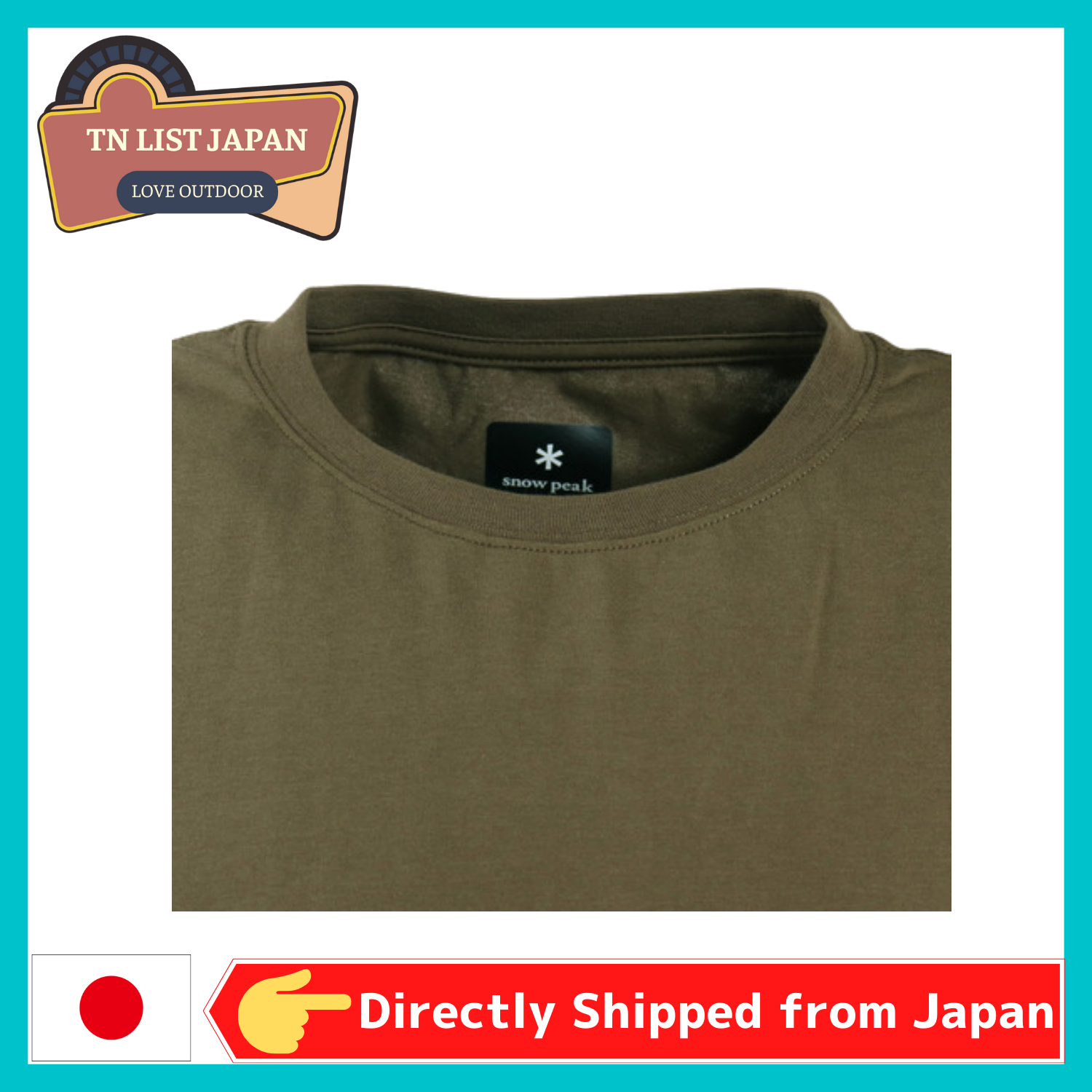 【Direct Shipping from Japan】Snow Peak L size Printed Logo Short-sleeved T-shirt SPS-TS-21SU00104KH, Apparel, Fashion, Top Japansese Outdoor brand, 【日本直邮】Snow Peak LogoT恤卡其色 SPS-TS-21SU00104KH，服装，时尚，日本顶级户外品牌