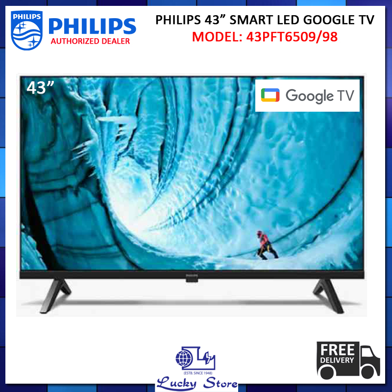 (INGOMBRANTE) TELEVISORE SMART LED PHILIPS 43PFT6509/98 DA 43 POLLICI FULL HD, GOOGLE TV, 3 ANNI DI GARANZIA, SMART TV, NETFLIX, YOUTUBE, CONSEGNA GRATUITA, 43PFT6509