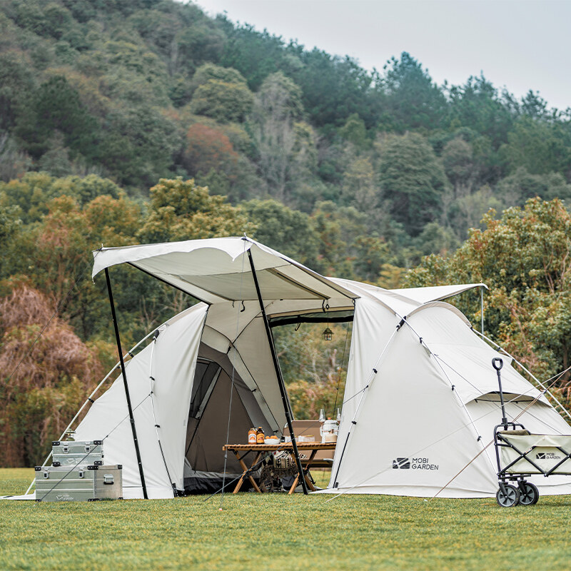 MOBI GARDEN Camping Family Tent Glamping Oxford Waterproof 4 Person Picnic Outdoor · v2