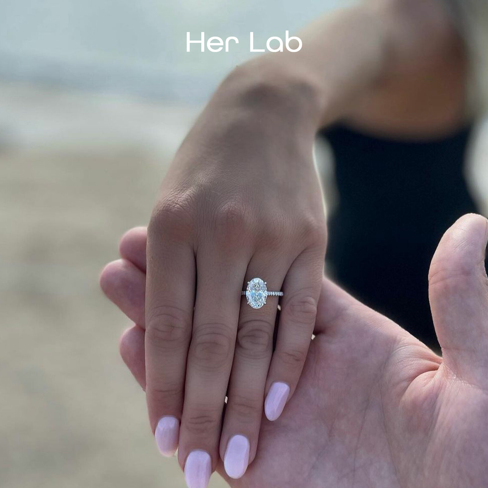 เครื่องประดับจากห้องทดลองของเธอ|แหวนเพชรแท้ Moissanite ทองคำขาว 3 กะรัต พร้อมใบรับรอง GRA 100% ผ่านการคัดเลือกเพชร แหวนเพชรทรงวงรี 4 แฉก PT 950 แพลตตินัม 50% แถบสีแต่งงาน แหวนหมั้นแบบคลาสสิก ของขวัญพิเศษสำหรับทั้งชายและหญิง