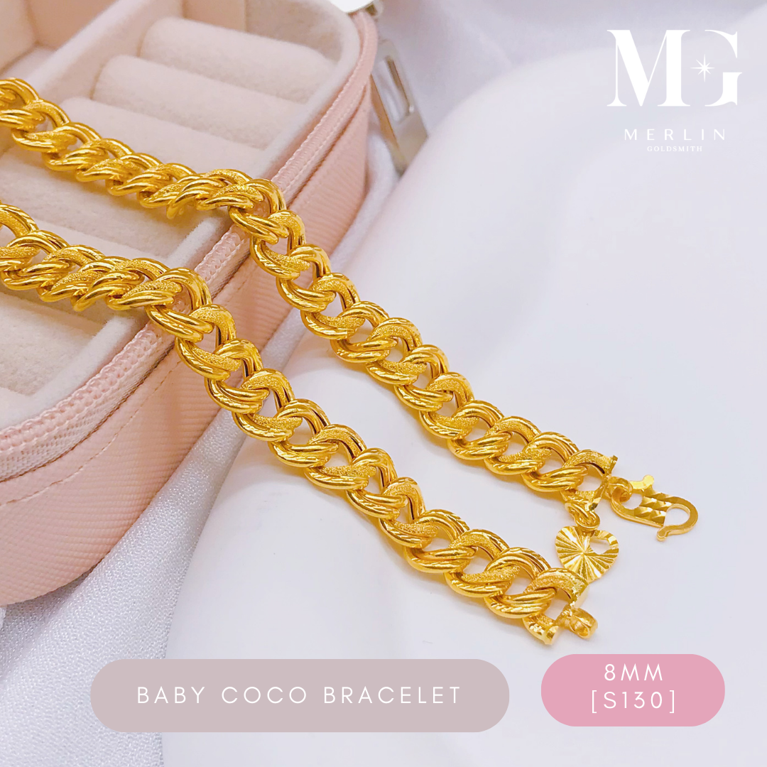 Merlin Goldsmith 22K 916 Gold (8MM) Baby Coco Bracelet · v3