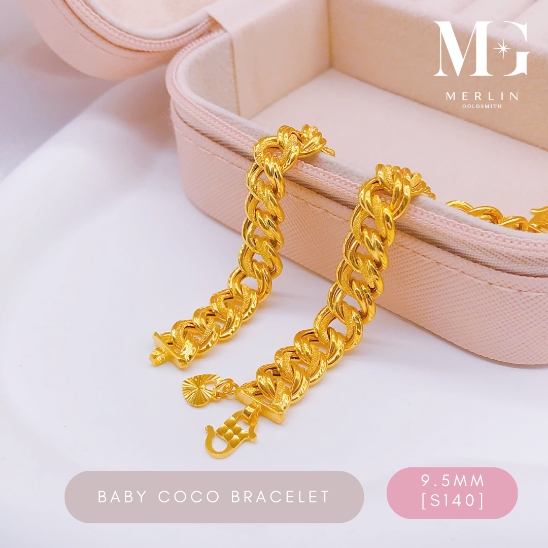 Merlin Goldsmith 22K 916 Gold 9.5mm Baby Coco Bracelet · v3
