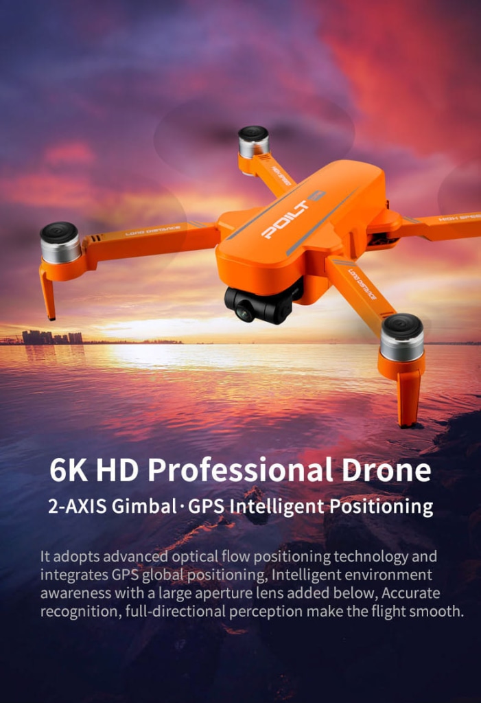 JJRC X17 6K-GPS Brushless 2-AXIS GIMBAL RC DRONE - Orange · v11