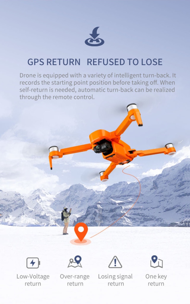 JJRC X17 6K-GPS Brushless 2-AXIS GIMBAL RC DRONE - Orange · v11
