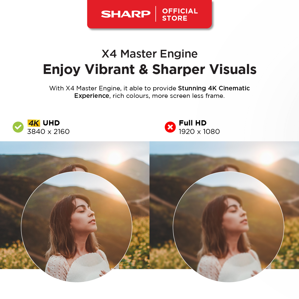SHARP 50" 55" 4K UHD Smart TV 4T-C50GJ4000X | 4T-C55GJ4000X | Netflix, Youtube, Prime Video, Disney+  & Browser | 3 Years Warranty| Online Model · v15