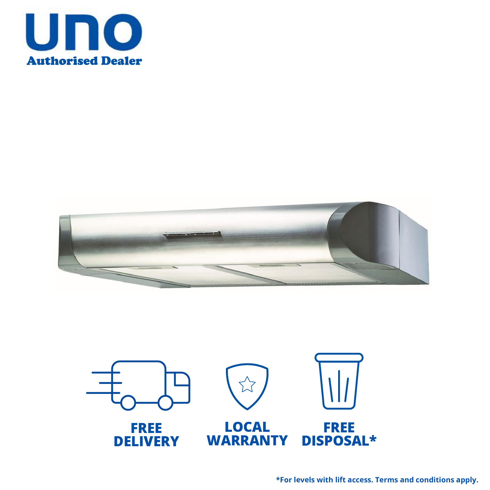 (Bulky) UNO 90cm Slim Line High Power Hood UH 9003C (UH9003C)