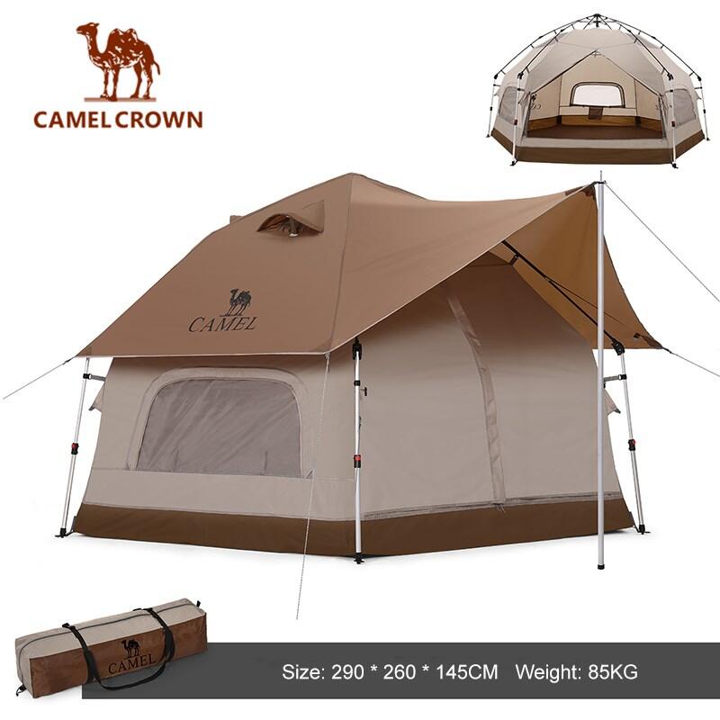 CAMELCROWN Outdoor Exquisite Camping Mushroom House Tent Portable Folding Camping Thickened Picnic Park Camping Automatic Tent