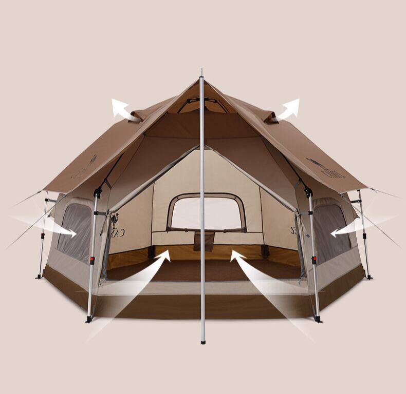 CAMELCROWN Outdoor Exquisite Camping Mushroom House Tent Portable Folding Camping Thickened Picnic Park Camping Automatic Tent · v23