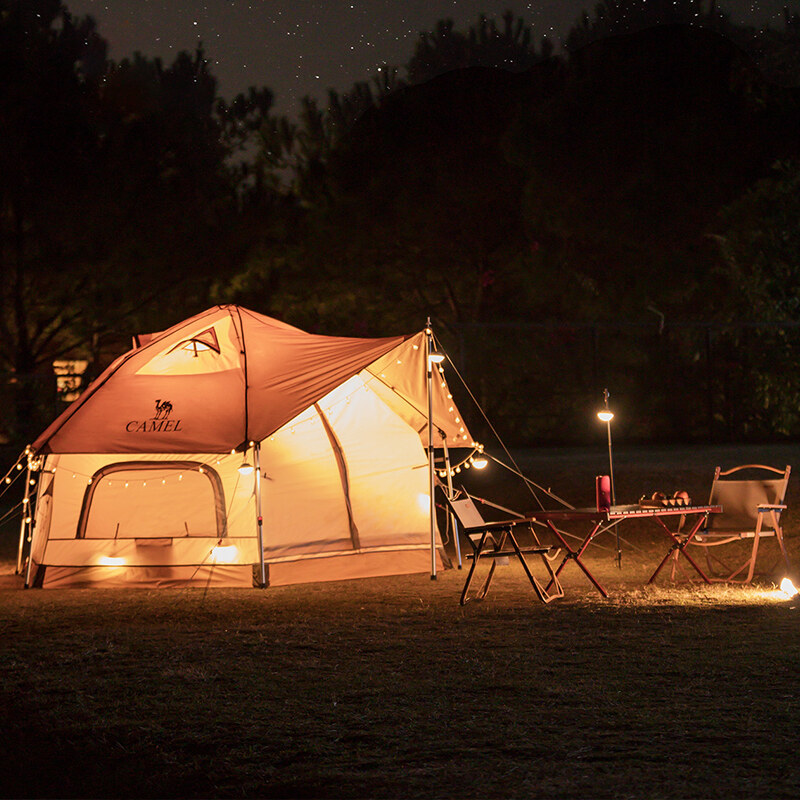 CAMELCROWN Outdoor Exquisite Camping Mushroom House Tent Portable Folding Camping Thickened Picnic Park Camping Automatic Tent · v23
