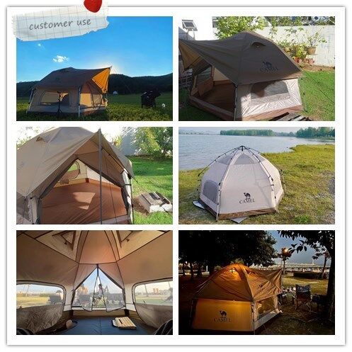 CAMELCROWN Outdoor Exquisite Camping Mushroom House Tent Portable Folding Camping Thickened Picnic Park Camping Automatic Tent · v23