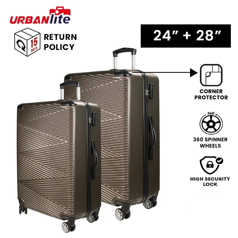 [SG Hazır Stok] UrbanLite ECHO 2.0 - [24 inç+28 inç] 360° 8 Tekerlek Döndürücü Köşe Koruyucu Bagaj ULH21904 Universal Traveller Tarafından Teslimat İçin 3 İş Günü