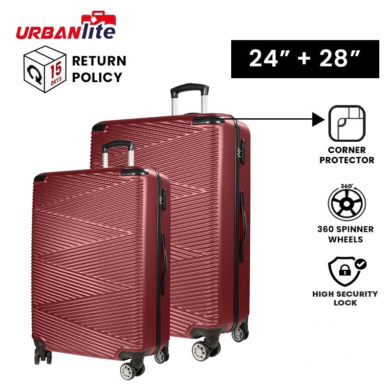 [SG Hazır Stok] UrbanLite ECHO 2.0 - [24 inç+28 inç] 360° 8 Tekerlek Döndürücü Köşe Koruyucu Bagaj ULH21904 Universal Traveller Tarafından Teslimat İçin 3 İş Günü