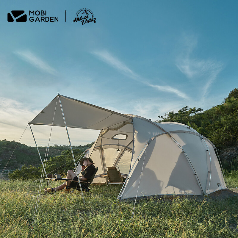 MOBI GARDEN Camping Tent 2-3 Person Waterproof Rainproof Windproof Portable Large Space 4 Season Backpacking Hiking · v40