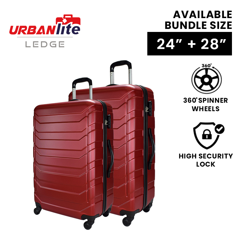 [SG Ready Stock] UrbanLite Ledge [24 pollici + 28 pollici] Custodia rigida in ABS con ruota girevole a 360° ULH8919 3 giorni lavorativi per consegna da parte di Universal Traveller
