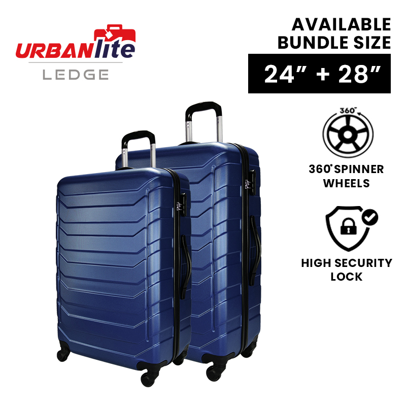 [SG Ready Stock] UrbanLite Ledge [24 pollici + 28 pollici] Custodia rigida in ABS con ruota girevole a 360° ULH8919 3 giorni lavorativi per consegna da parte di Universal Traveller