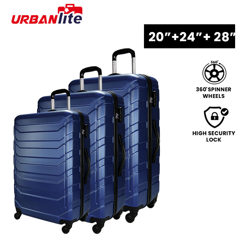 [SG Sofort lieferbar] UrbanLite Ledge 3-IN-1 [20 Zoll+24 Zoll+28 Zoll] ABS-Hartschalenkoffer mit 360°-Spinnerrad-Gepäck ULH8919 3 Arbeitstage für Lieferung durch Universal Traveller