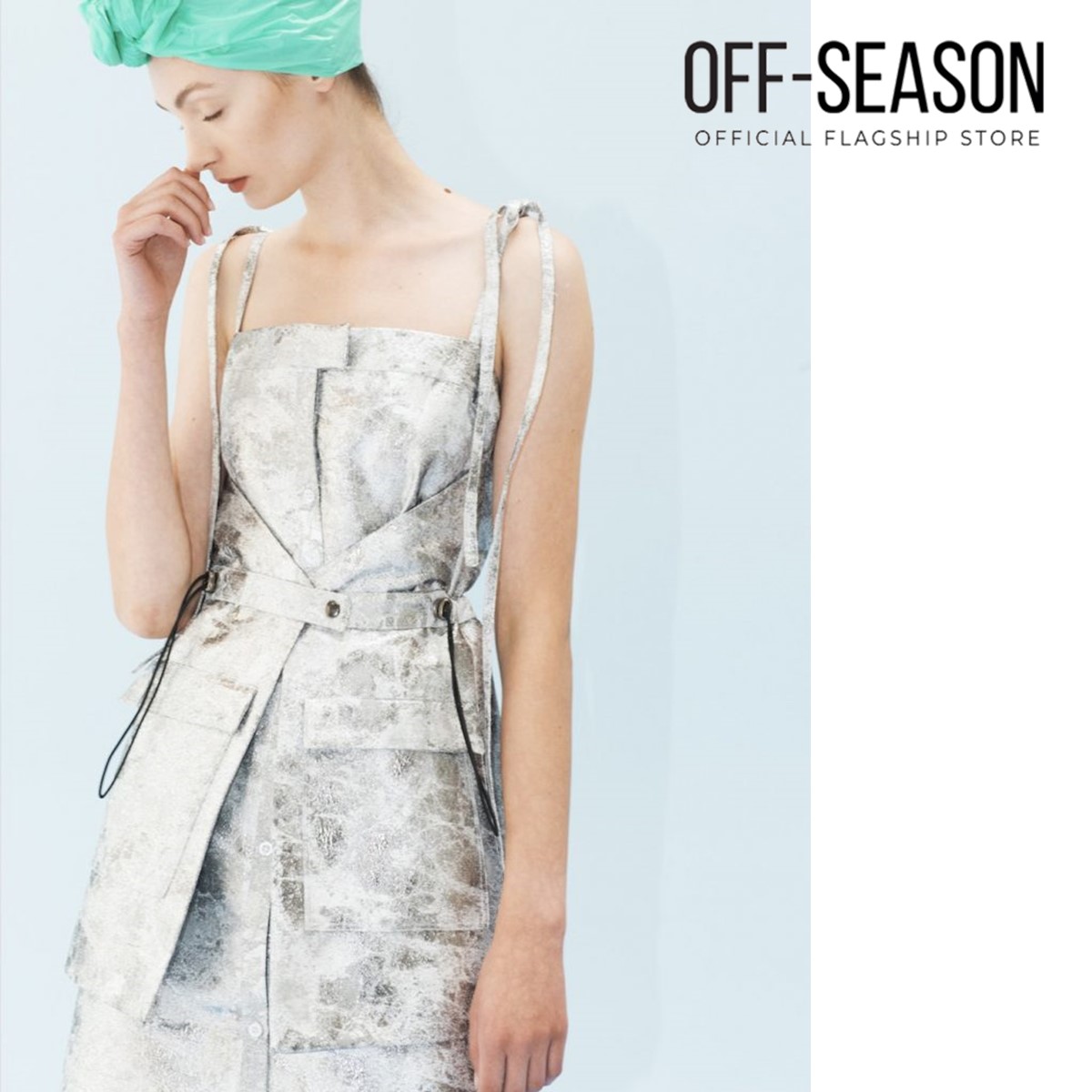 Off Season Clearance Sean & Sheila Silver Layered Dress · v6