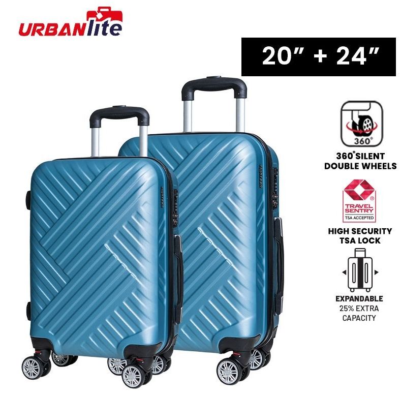URBANlite WEAVE  2 in 1 (20"+24") 360° 8-Wheel Spinner | TSA Lock I Expandable |Hard Case Luggage-ULH 22911