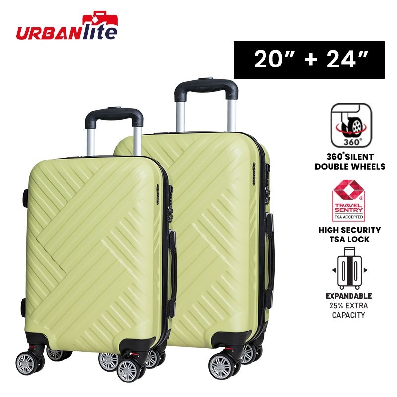 URBANlite WEAVE  2 in 1 (20"+24") 360° 8-Wheel Spinner | TSA Lock I Expandable |Hard Case Luggage-ULH 22911