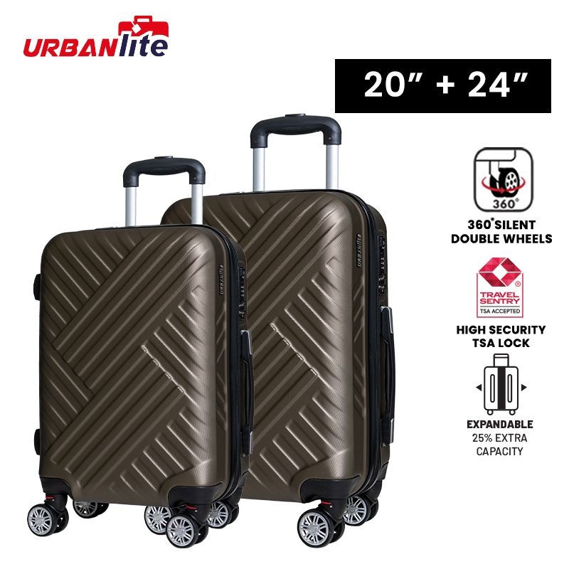 URBANlite WEAVE  2 in 1 (20"+24") 360° 8-Wheel Spinner | TSA Lock I Expandable |Hard Case Luggage-ULH 22911