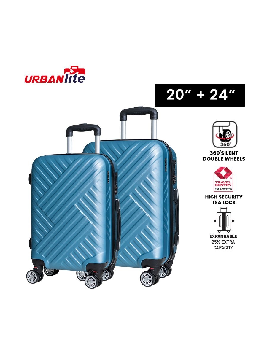 URBANlite WEAVE  2 in 1 (20"+24") 360° 8-Wheel Spinner | TSA Lock I Expandable |Hard Case Luggage-ULH 22911