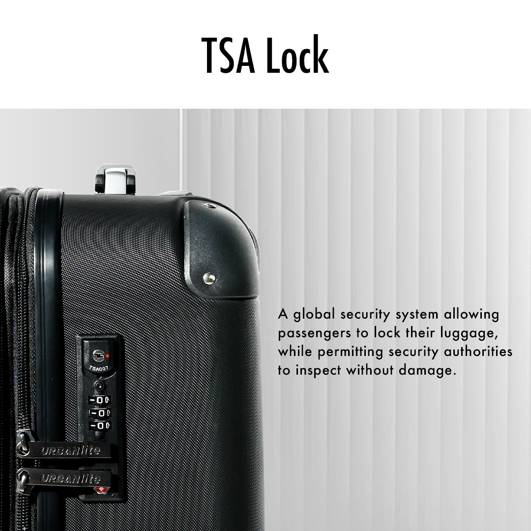 UrbanLite VERTEZ 3-IN-1 360°-spinner met 8 wielen | TSA Lock I uitbreidbaar | Corner Guard Hard Case Baggage-ULH 22915
