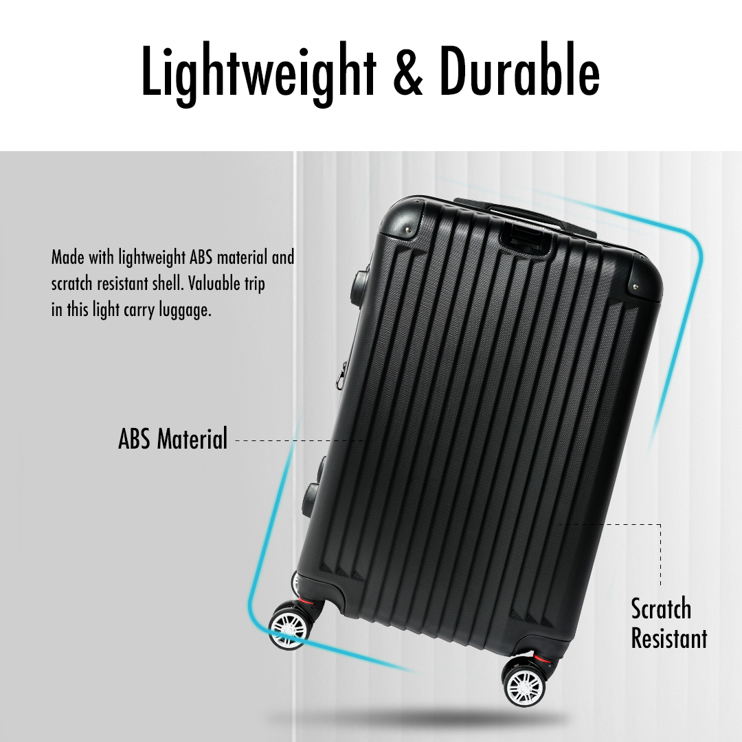 URBANlite VERTEZ  2in1(24"+28")  360° 8-Wheel Spinner | TSA Lock I Expandable |Corner Guard Hard Case Luggage-ULH 22915