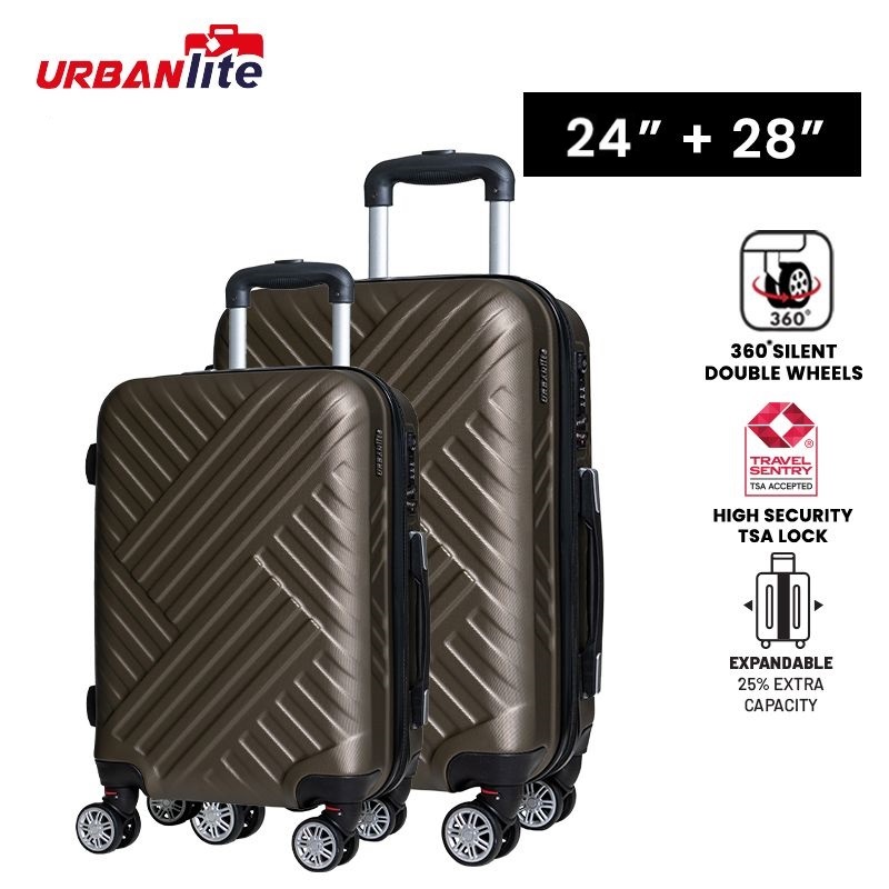 URBANlite WEAVE  2 in 1 (24"+28") 360° 8-Wheel Spinner | TSA Lock I Expandable |Hard Case Luggage-ULH 22911
