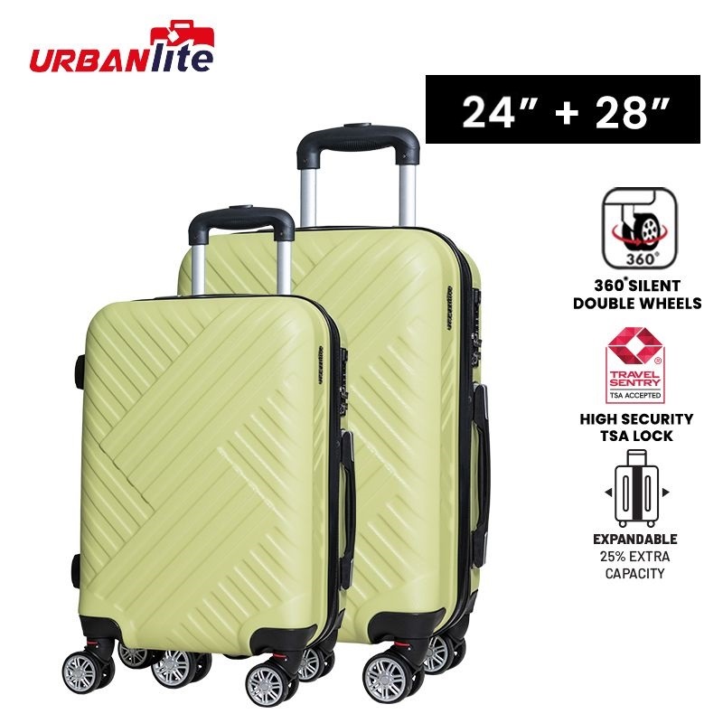 URBANlite WEAVE  2 in 1 (24"+28") 360° 8-Wheel Spinner | TSA Lock I Expandable |Hard Case Luggage-ULH 22911