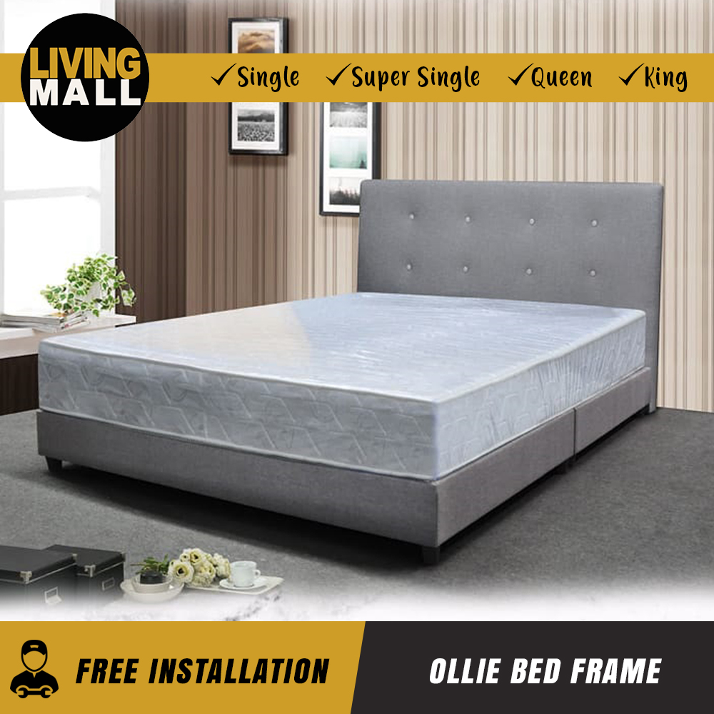 Living Mall Ollie Kumaş Şilte Paketli Divan Yatak Çerçevesi - Tüm Boyutlar