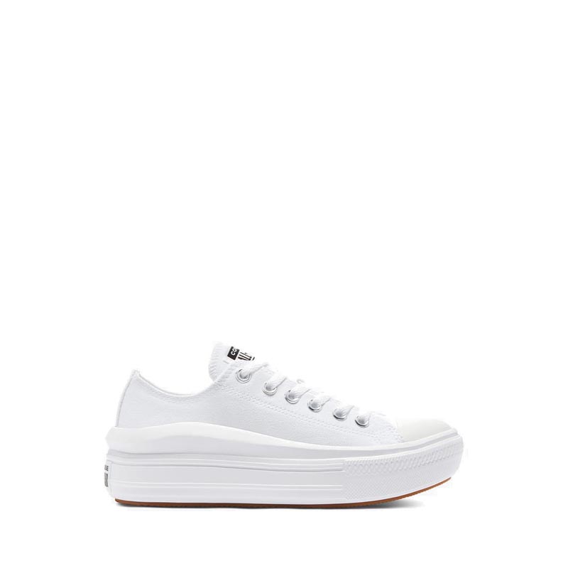 Converse Chuck Taylor All Star Move Canvas Platform Women's Sneakers - White/White/White · v7