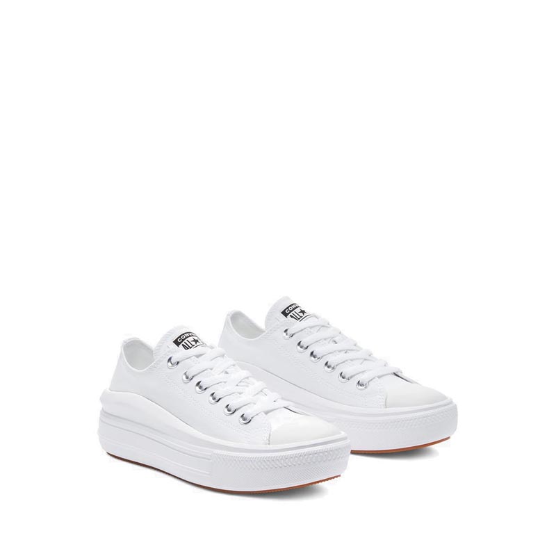 รองเท้าผ้าใบ Converse Chuck Taylor All Star Move Canvas Platform สำหรับผู้หญิง - สีขาว/ขาว/ขาว