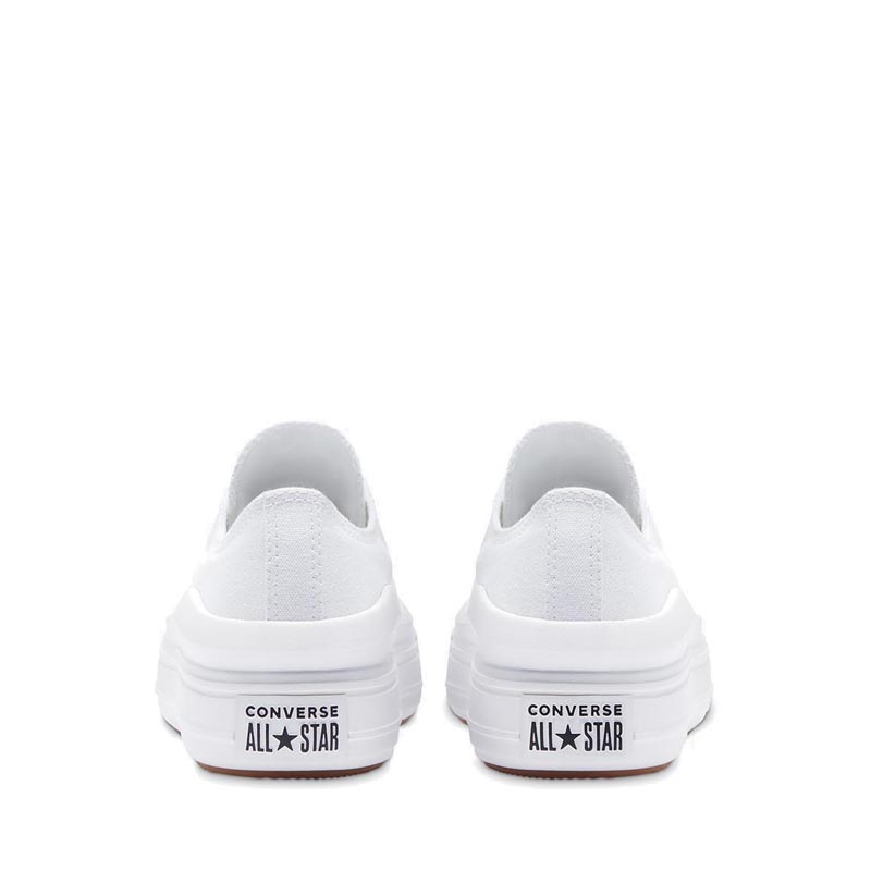 รองเท้าผ้าใบ Converse Chuck Taylor All Star Move Canvas Platform สำหรับผู้หญิง - สีขาว/ขาว/ขาว