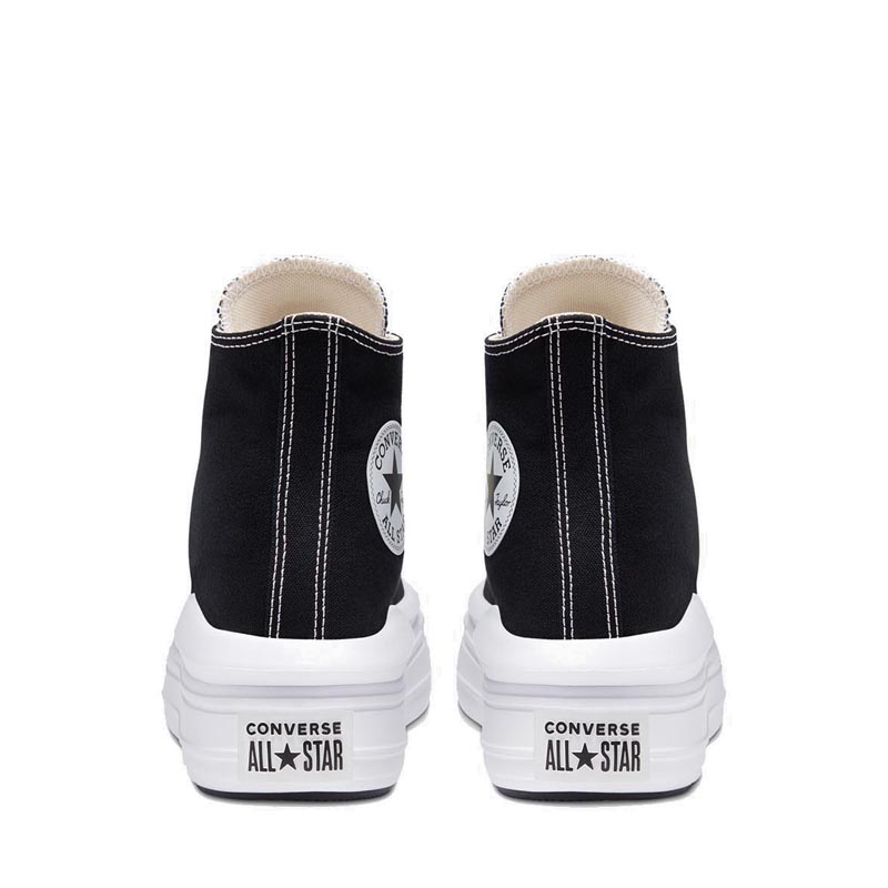 Converse Chuck Taylor All Star Move Platform Women's Sneakers - Black/Natural Ivory/White · v9