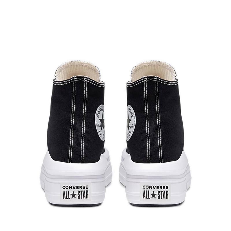 Converse Chuck Taylor All Star Move Platform Women's Sneakers - Black/Natural Ivory/White · v9