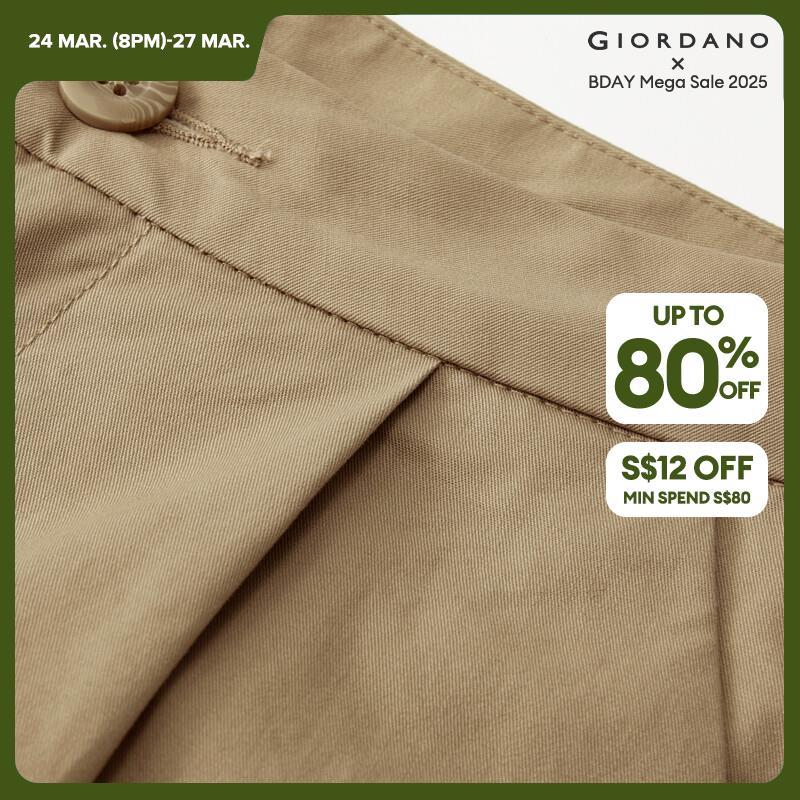 GIORDANO Kadın Pantolon Orta Boy Düz Renk Pamuklu Basit Pantolon Hafif Ayak Bileği Boyunda Pileli Moda Günlük Pantolon 13423221