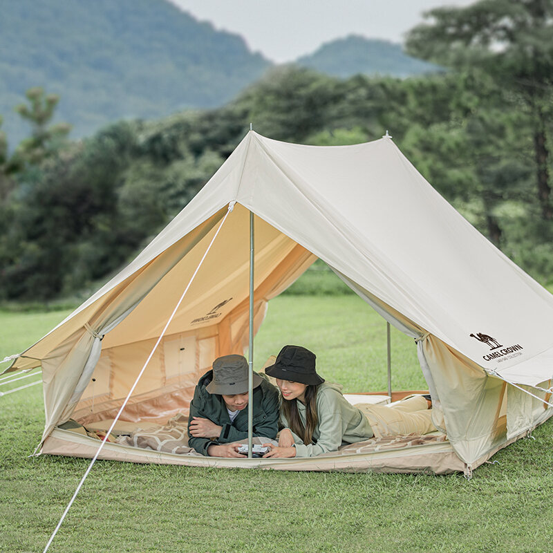 CAMELCROWN Extend 3-4 Person Large Area Outdoor Waterproof Sun Shelter Hiking Traveling Cotton Tent