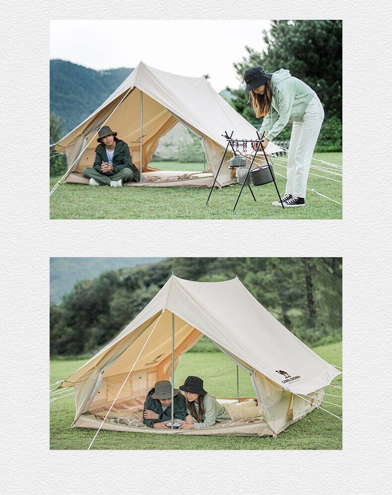 CAMELCROWN Extend 3-4 Person Large Area Outdoor Waterproof Sun Shelter Hiking Traveling Cotton Tent