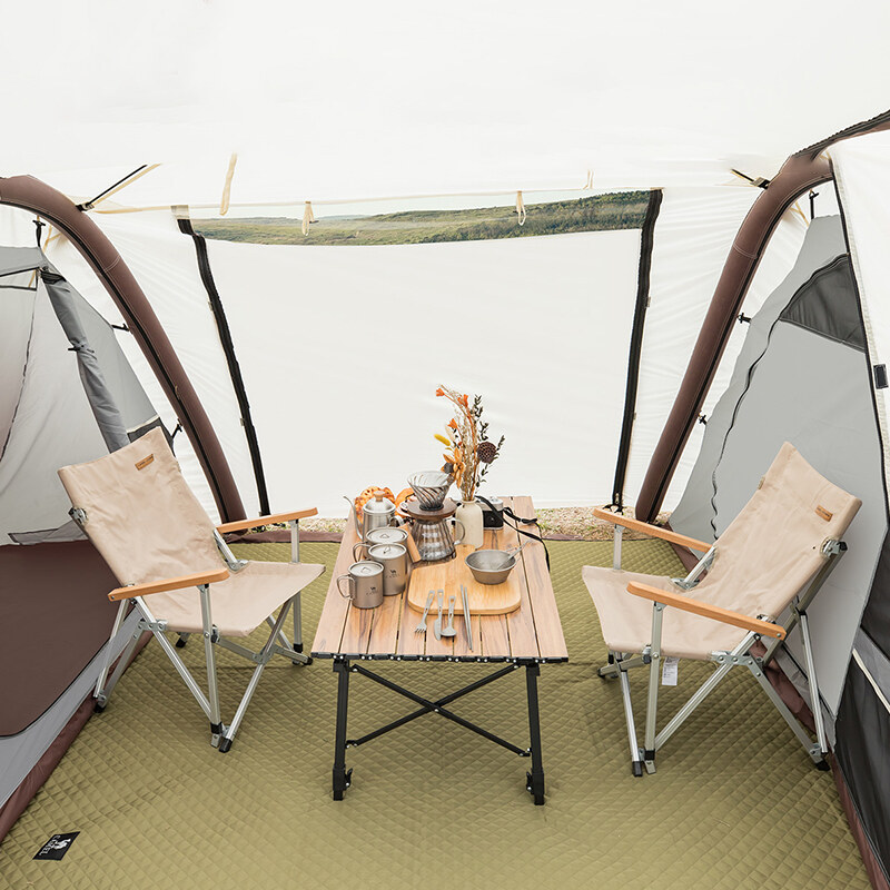 CAMELCROWN 4-5 persons Inflatable Travel Resident Tent Outdoor Selfdriving Rainproof Windproof Camping Two-room And One-Hall Multi-Person Tent