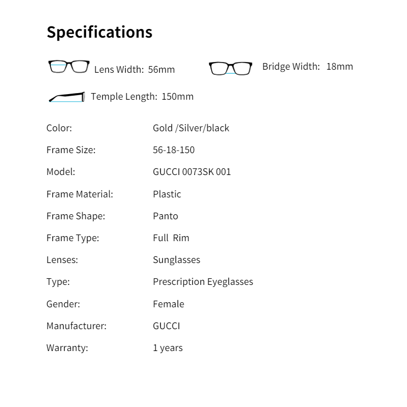 [OTTICA SOONG CHOON] GUCCI G0073SK 001